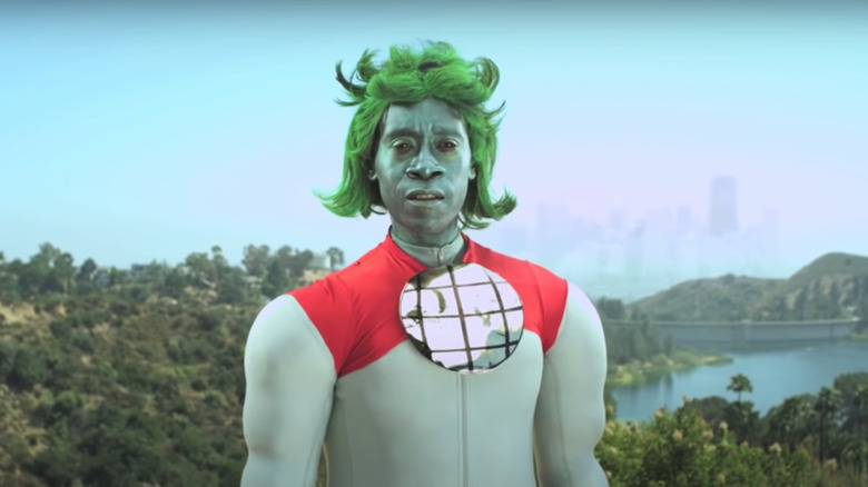 Don Cheadle as Captain Planet staring ahead