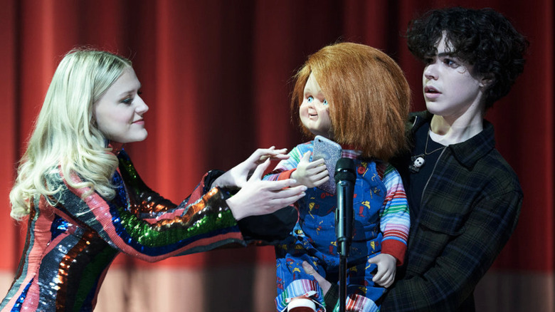 Chucky and Zachary Arthur as Jake Wheeler in "Chucky"