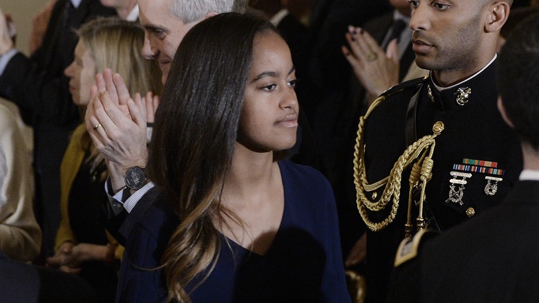 Malia Obama in crowd