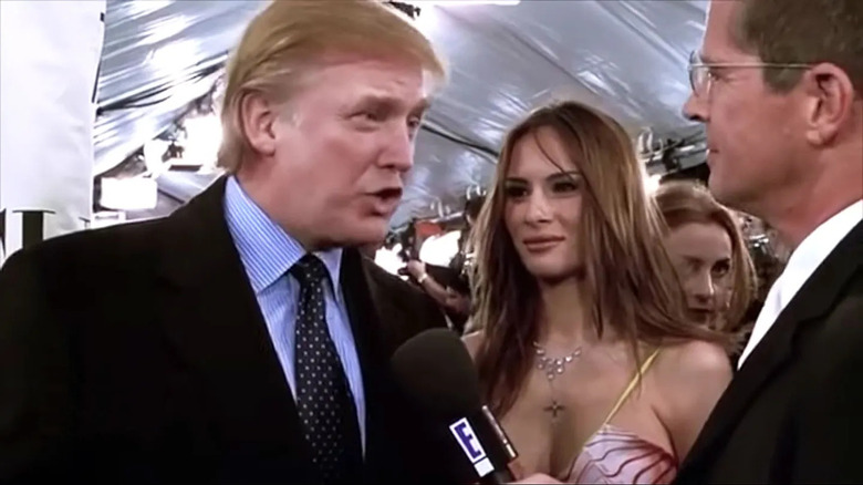 Donald Trump getting interviewed