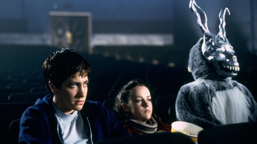 Jake Gyllenhaal, Jena Malone, and James Duval in Frank suit from Donnie Darko