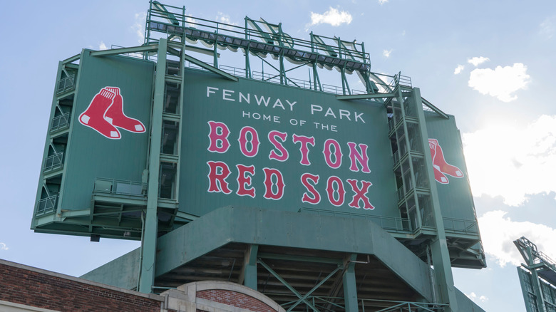 Boston Red Sox sign at Fenway Park