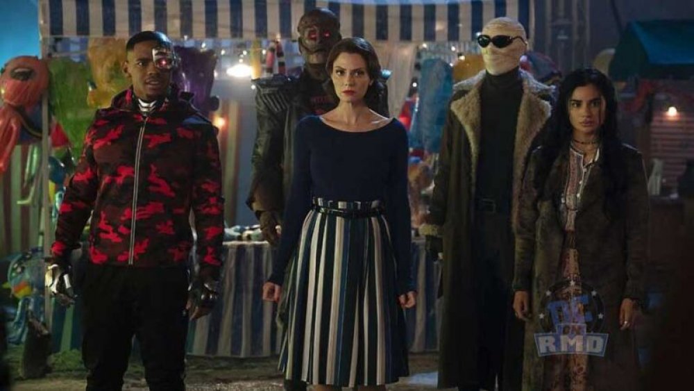 Brendan Fraser, Matt Bomer, Diane Guerrero, Joivan Wade, and April Bowlby in Doom Patrol