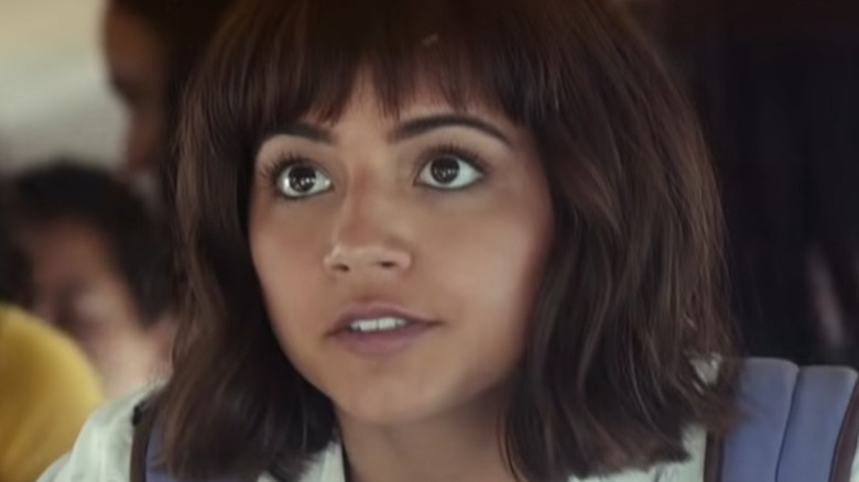 Isabela Merced acting as Dora in Dora and the Lost City of Gold