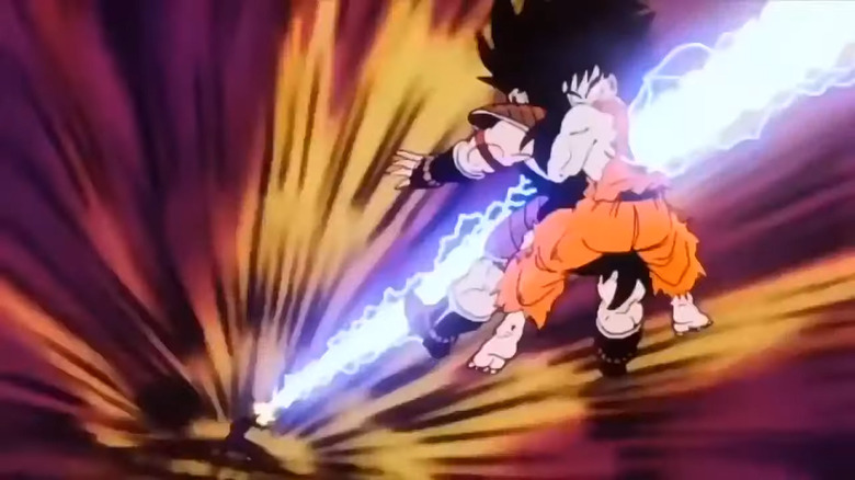 Piccolo killing Raditz and Goku