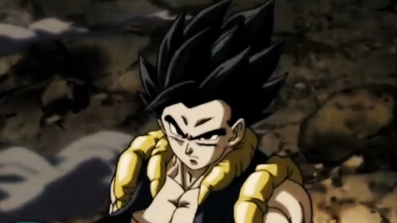 Goku and Vegeta fused together