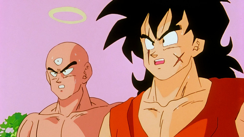 Yamcha and Tien watch nervously