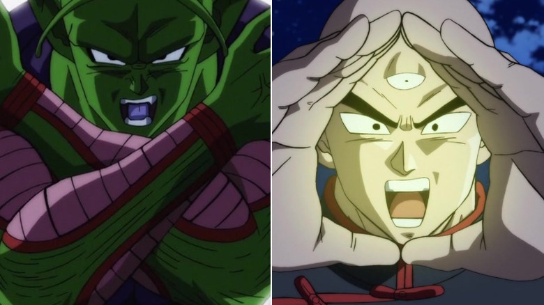 Piccolo and Tien charge their attacks