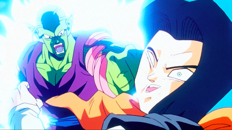 Piccolo punches Android 17's face