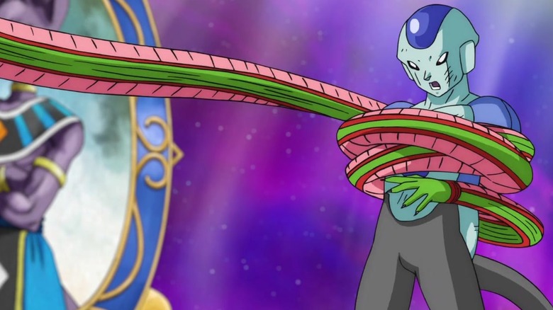 Piccolo's arm wraps around Frost