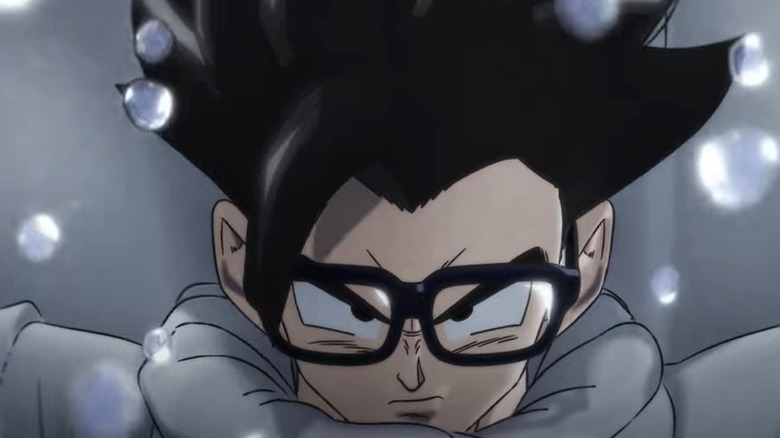 Goku looking serious