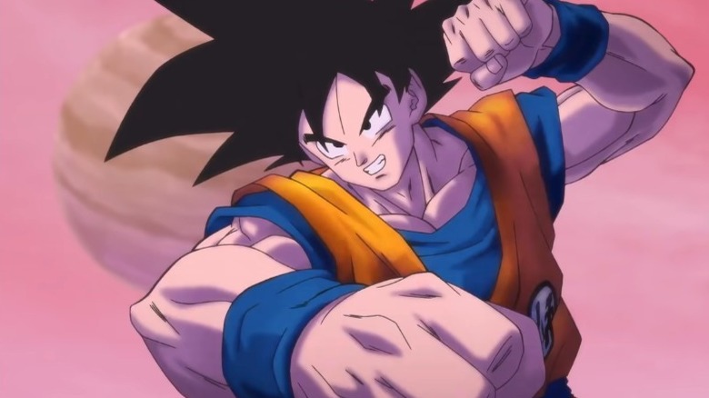 Goku striking a pose for a fight