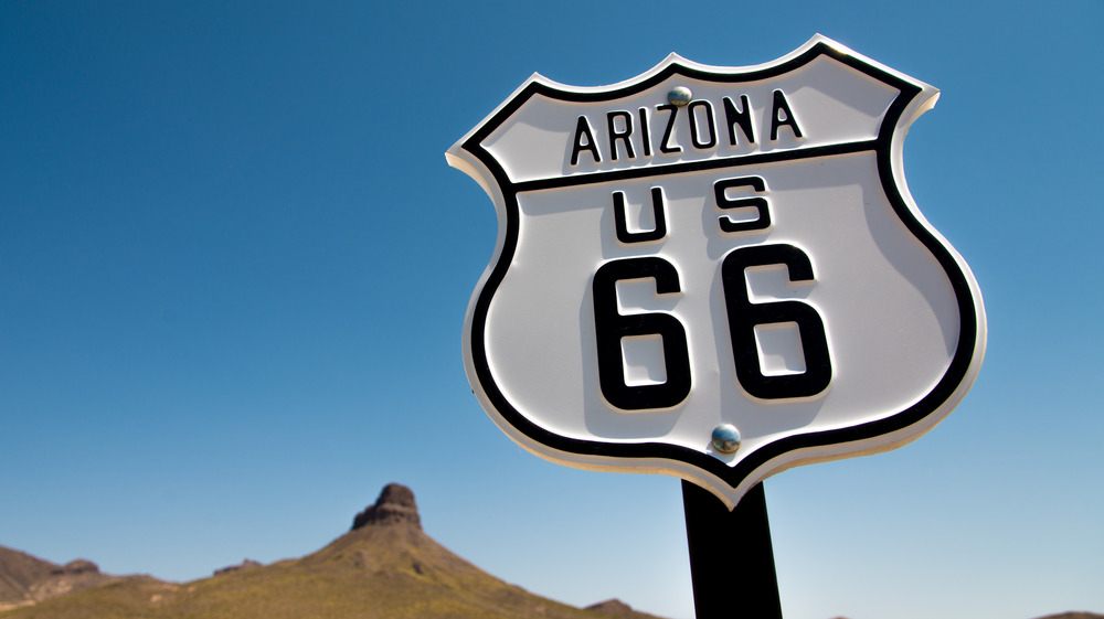 A sign for the actual Route 66