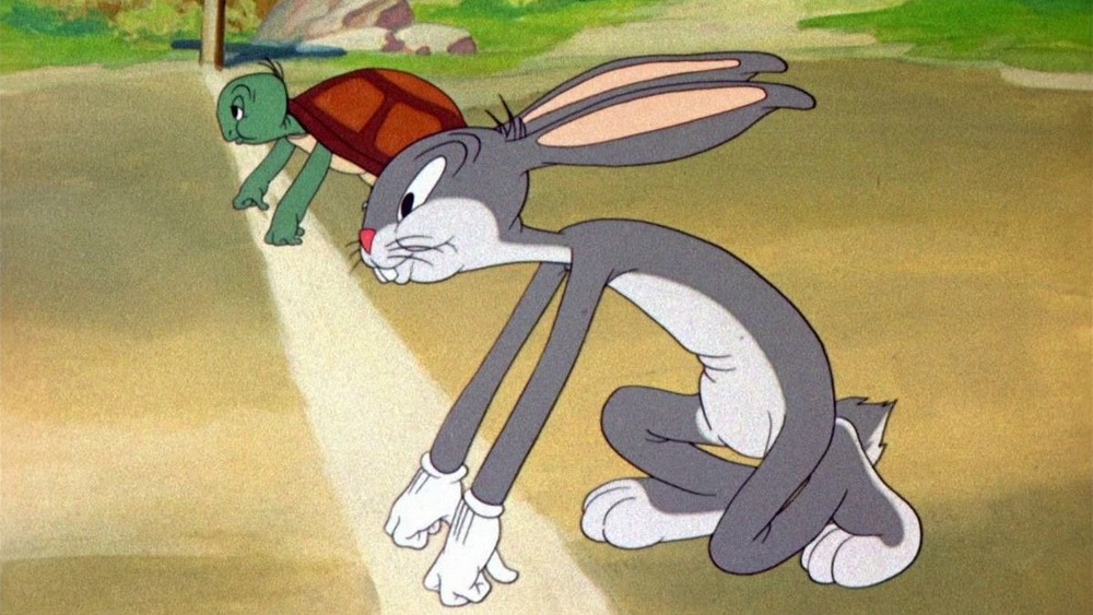 A Looney Tunes representation of the Tortoise and Hare rivalry