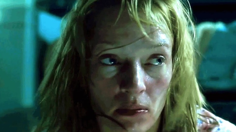 Uma Thurman looking beat up