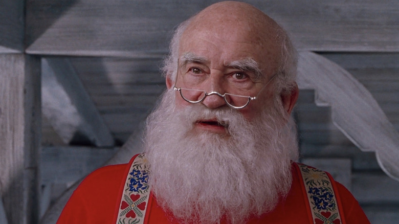 Ed Asner as Santa in "Elf"