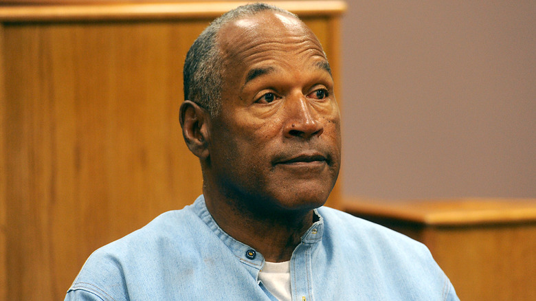 O.J. Simpson sitting in court