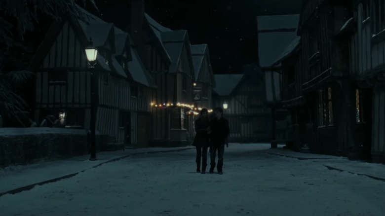 Harry and Hermione arrive in Godric's Hollow in Harry Potter and the Deathly Hallows part 1.