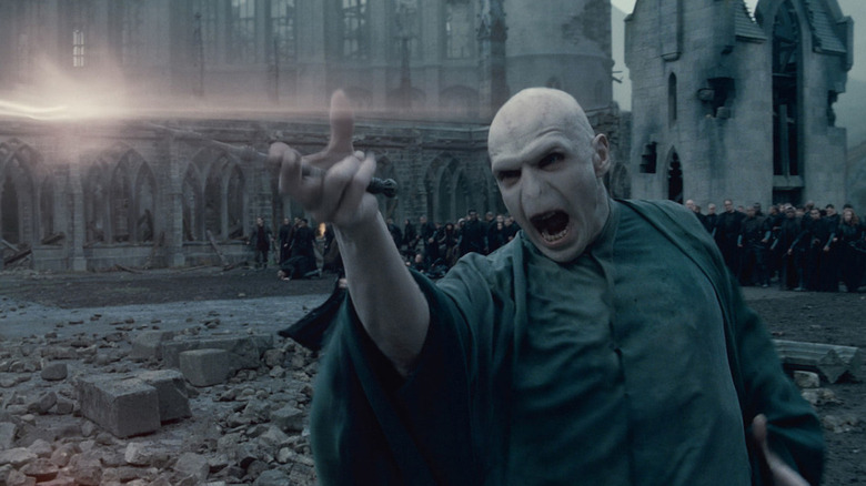 Ralph Fiennes as Voldemort in Harry Potter