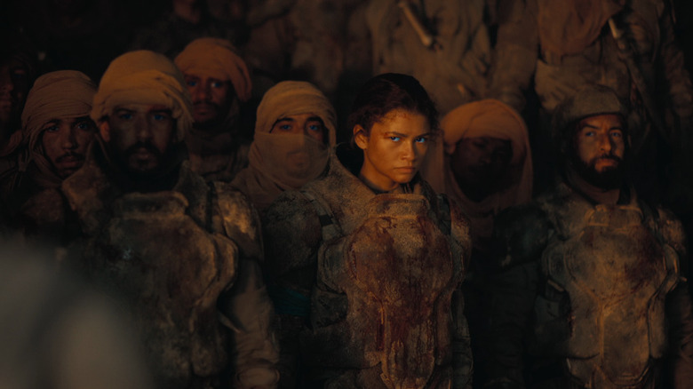 Dune Part 2's Chani looking mad in crowd