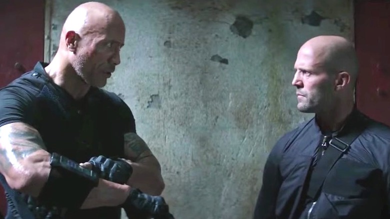 Dwayne Johnson, Jason Statham as Hobbs and Shaw