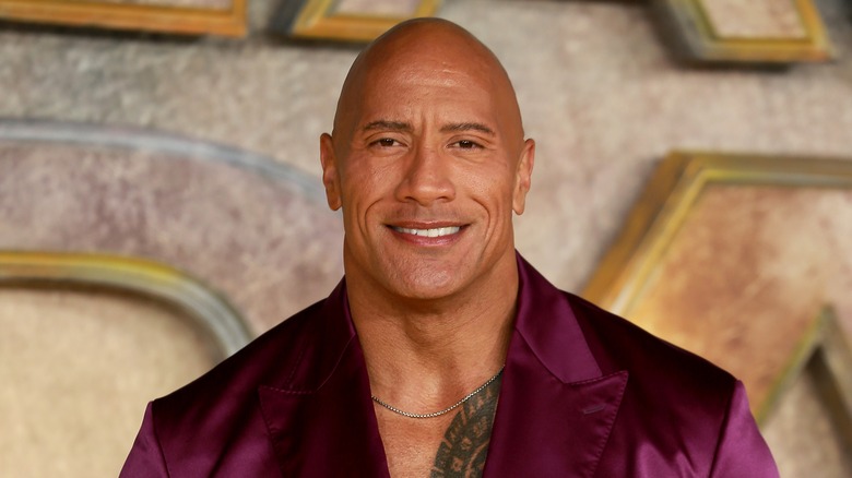 Dwayne Johnson smiling at camera