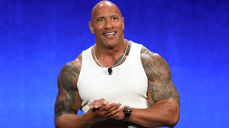 Dwayne Johnson speaking