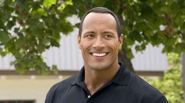 The Rock smiles