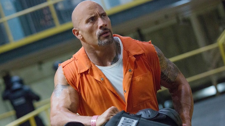 Dwayne Johnson in prison clothes