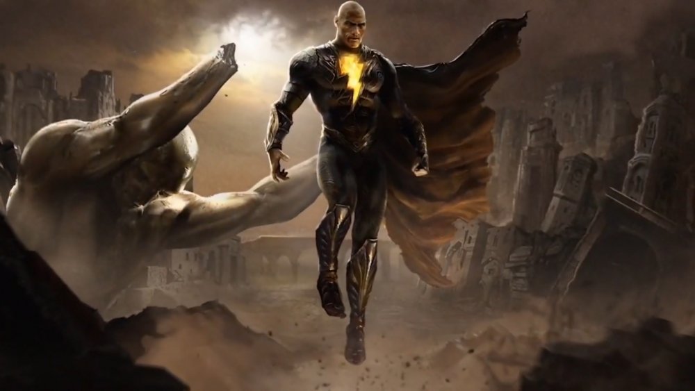 Concept art of Dwayne Johnson as Black Adam in Black Adam