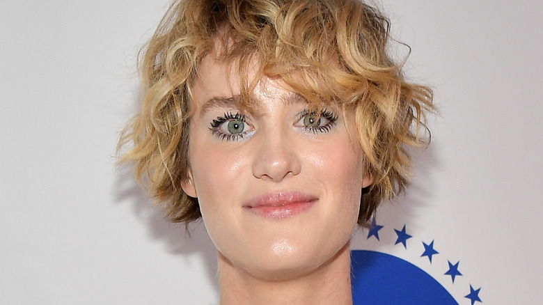 Mackenzie Davis smiles