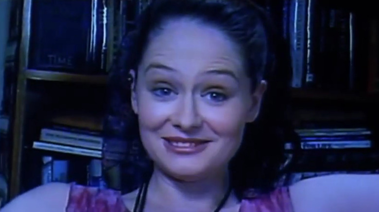 Miranda Otto smiling in a VHS recording