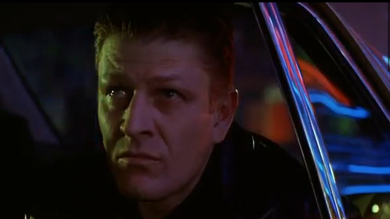 Sean Bean in a car at night