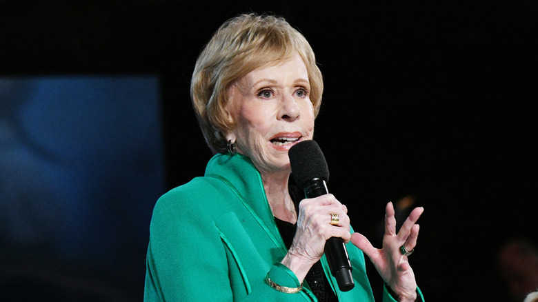 Carol Burnett speaking at a Julie Andrews tribute event