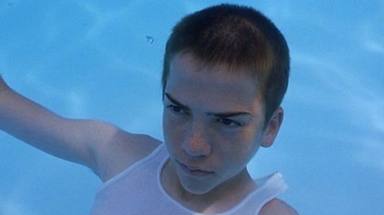 Lucas Black floats underwater