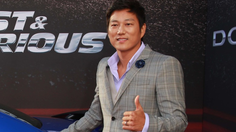 Sung Kang gives a thumbs up