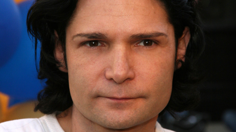 Corey Feldman stares ahead