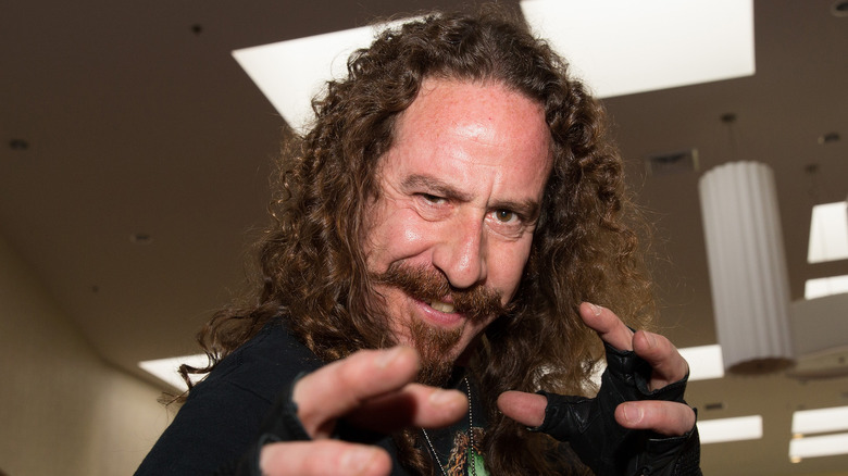 Ari Lehman gestures to the camera