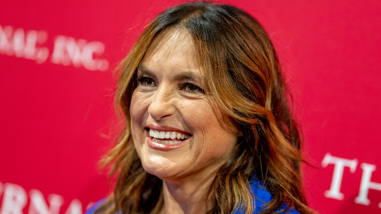 Mariska Hargitay smiles for photos