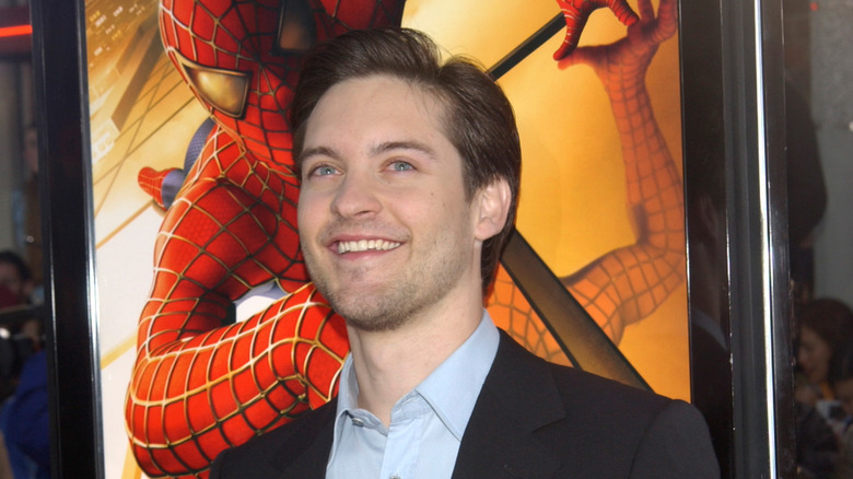 Tobey Maguire at Spiderman premiere