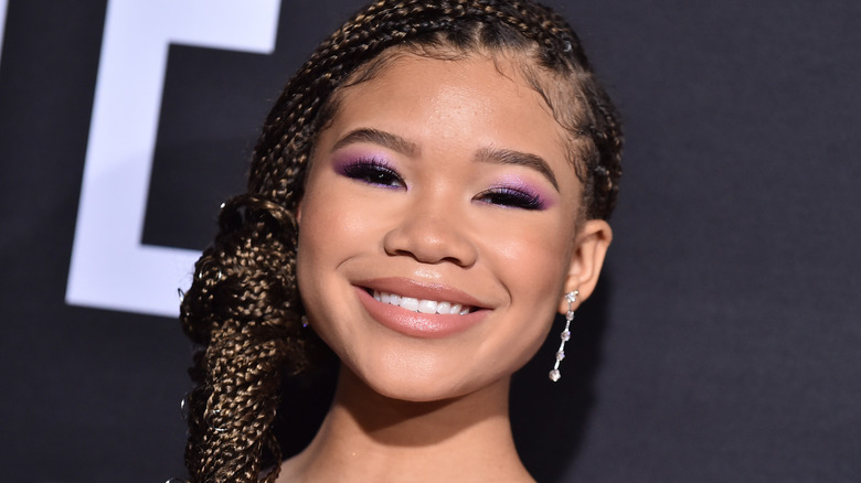 Storm Reid smiles