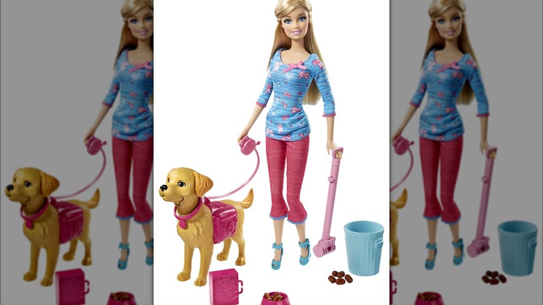 Barbie and her pooping dog