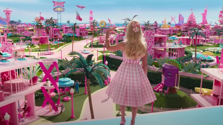 Barbie waves at Barbieland