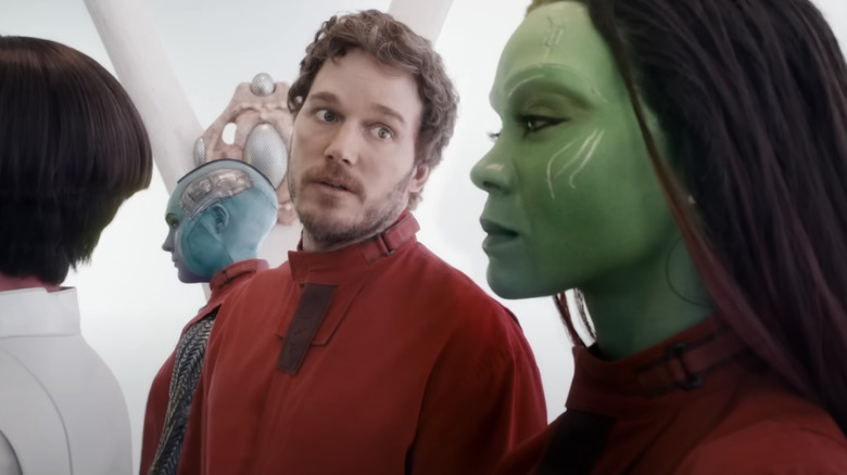 Quill explains his and Gamora's relationship