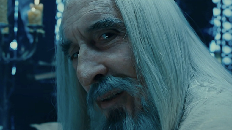 Saruman looking into camera