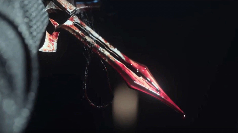 Klingon knife drips with blood