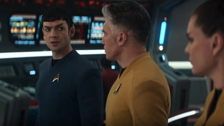 Spock and Pike on the bridge