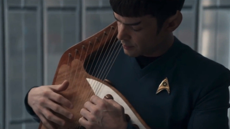 Spock plays his lute