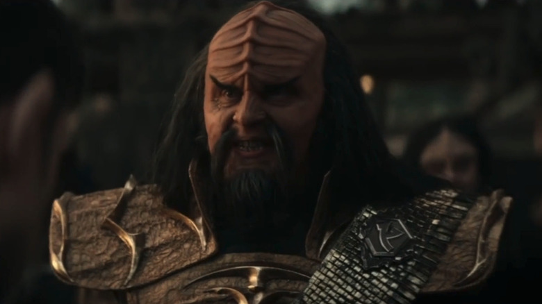 A Klingon smiles