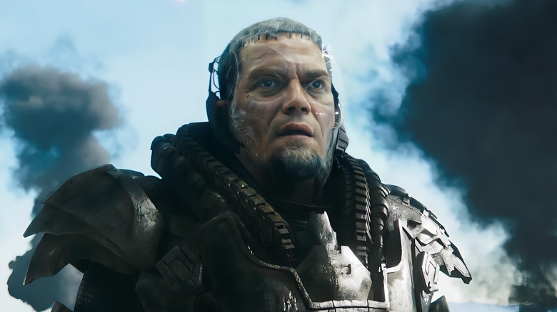 General Zod stares in shock